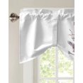 thumbnail image 2 of Cactus Flower Arrow Window Curtain Kitchen Cabinet Coffee Tie-Up Valance Curtain Rod Pocket Short Curtain, 2 of 6