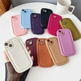 thumbnail image 2 of Oval Shape Solid Color Protection Soft Compatible with iPhone Case (M White,iPhone 12 Pro), 2 of 13