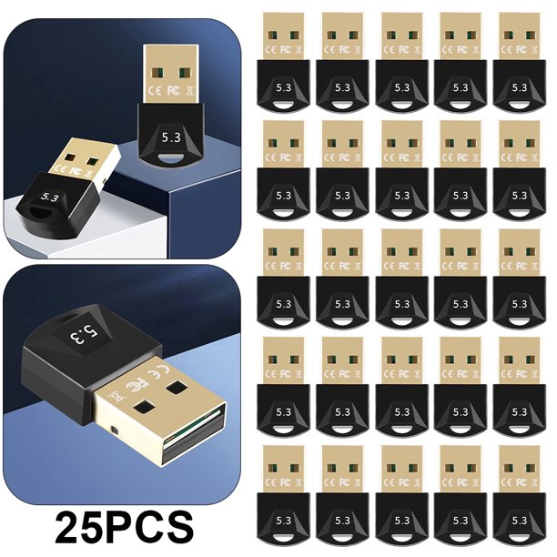 Adaptador USB Plug And Play Compatible Con Dientes 5.3 Transmisor Receptor Inalámbrico Azul