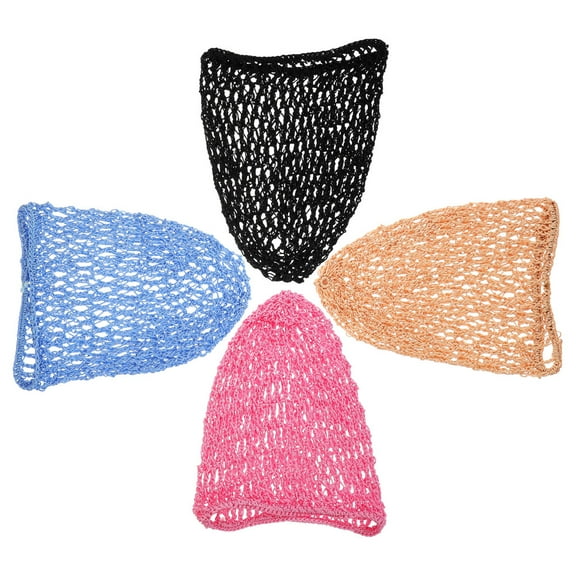 FELTECHELECTR Light Blue Versatile Usage Sleep Bonnet 4Set 9In