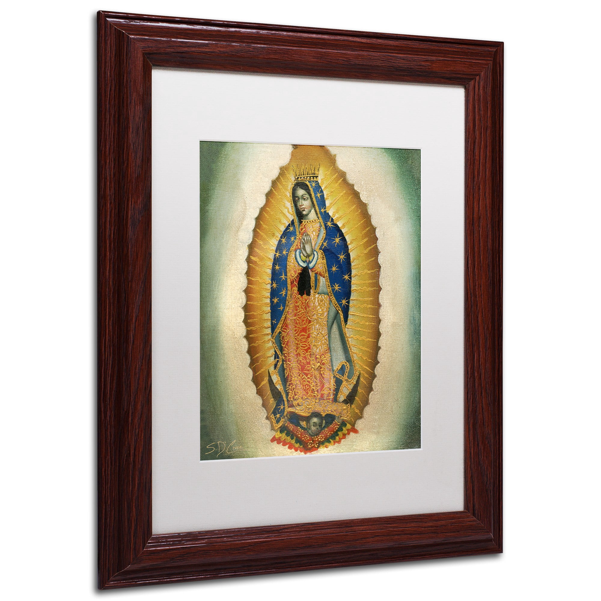 Trademark Fine Art "The Virgin" Canvas Art by Masters Fine Art, White Matte, Wood Frame