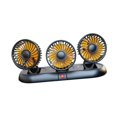 thumbnail image 3 of Ventilador de refrigeración para coche, 3 cabezales, giratorio, multiusos, portátil y ligero. Orange 24V, 3 of 8