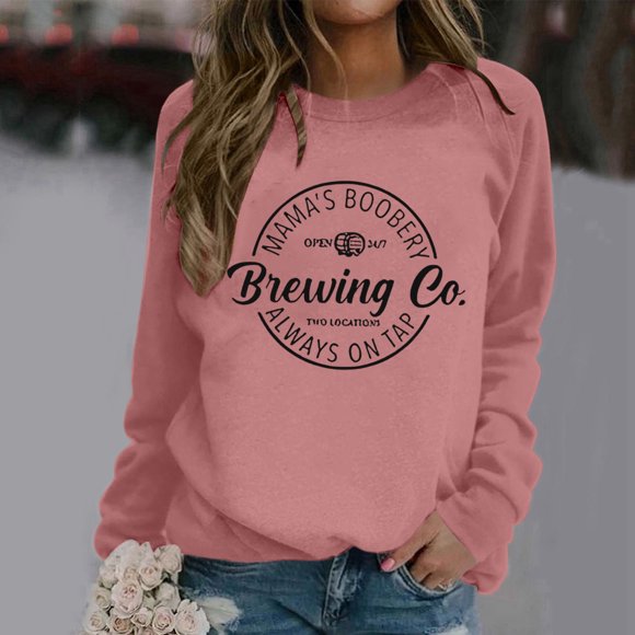 WILLBEST hoodie Women's Winter Fashion Sweatshirt Festive Christmas Print Round Neck Top gikdan hoodie