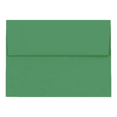 LUXPaper A4 Invitation Envelopes, 4 1/4 x 6 1/4, 80 lb. Holiday Green, 50 Pack