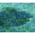 thumbnail image 4 of oneOone Viscose Chiffon Teal Green Fabric Batik Sewing Craft Projects Fabric Prints By Yard 42 Inch Wide, 4 of 4