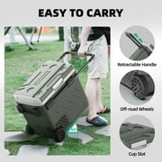 Alpicool Car Refrigerator 52 qt Portable Fridge, Independent Control Portable Refrigerator Dual Zone with APP, 12V Refrigerator Rapid Cooling -4℉ to 68℉ RV Fridge Electric Cooler for Outdoor