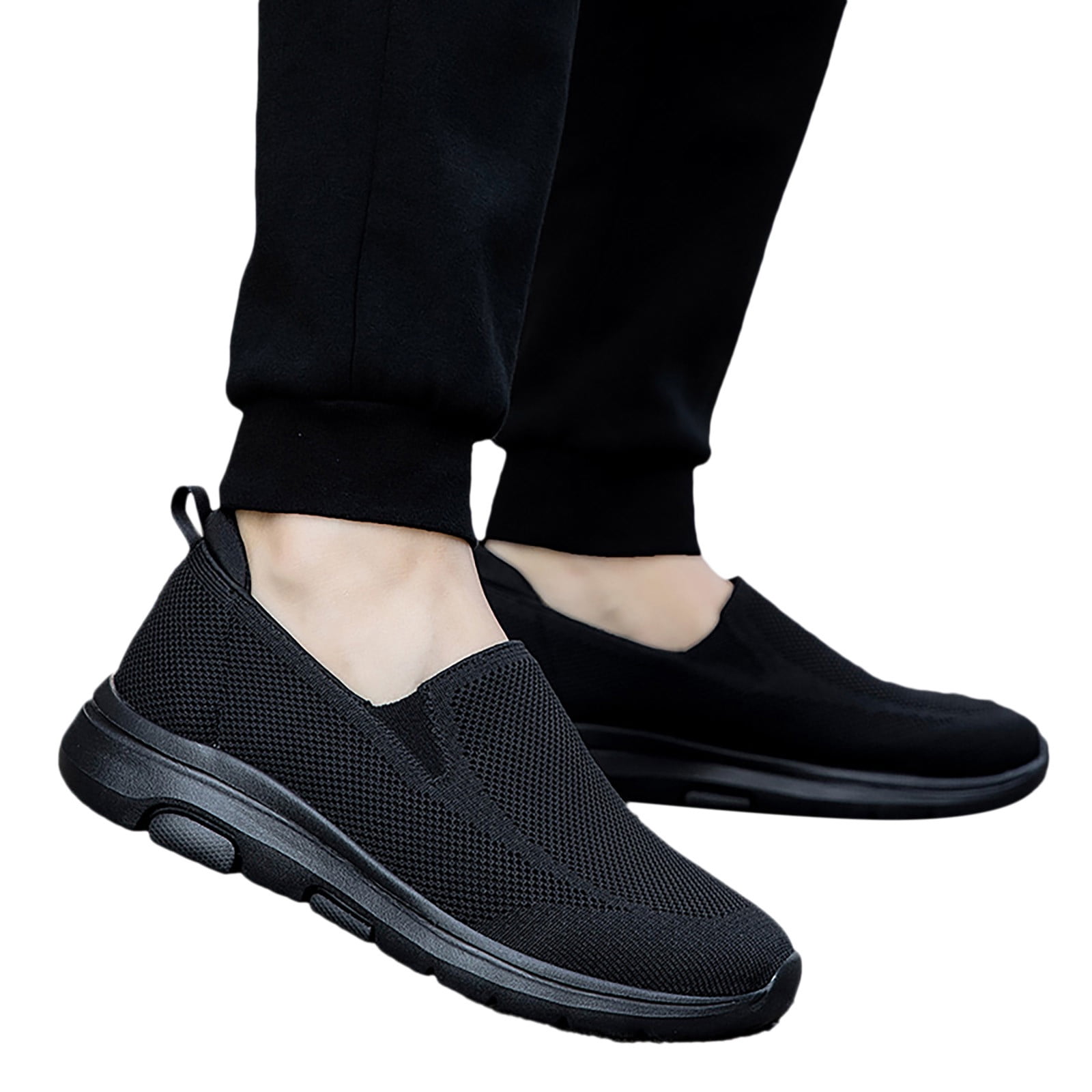 VMESZQFG Mens Slip on Sneakers Spring And Autumn New Mesh