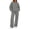 Dark Gray sweatsuits women 2 piece outfit, variant on YFNNUP Womens Sweatsuits 2 Piece Set Petite Long Sleeve Hoodie Baggy Wide Leg Sweatpants Solid Color Matching Track Suits Light Blue,S