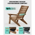 thumbnail image 4 of WINSOON HIPS Folding Adirondack Chairs with Arc Back & Cup Holder -Teak, 4 of 7