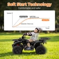 thumbnail image 5 of Funcid 24V Kids ATV, Ride on Toys for Toddlers with 2 Speeds, 4 Wheeler Electric Car, Ride on Car with Storage Spaces, Spring Suspension, Bluetooth Music, LED Lights, Black, 5 of 8