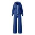 thumbnail image 4 of Teuyenhk Women's 2 Piece Sweatsuits Fall Fleece Lined Matching Lounge Sets Zip Up Hoodies Drawstring Straight Leg Pants Airport Travel Track Suits, 4 of 7