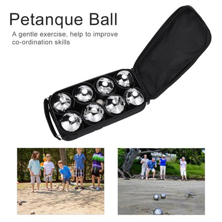 Steel Petanque Ballhurrise 8 Pcs Steel French Boules Balls Petanque Ball Set With Carry Bag Garden Beach Games