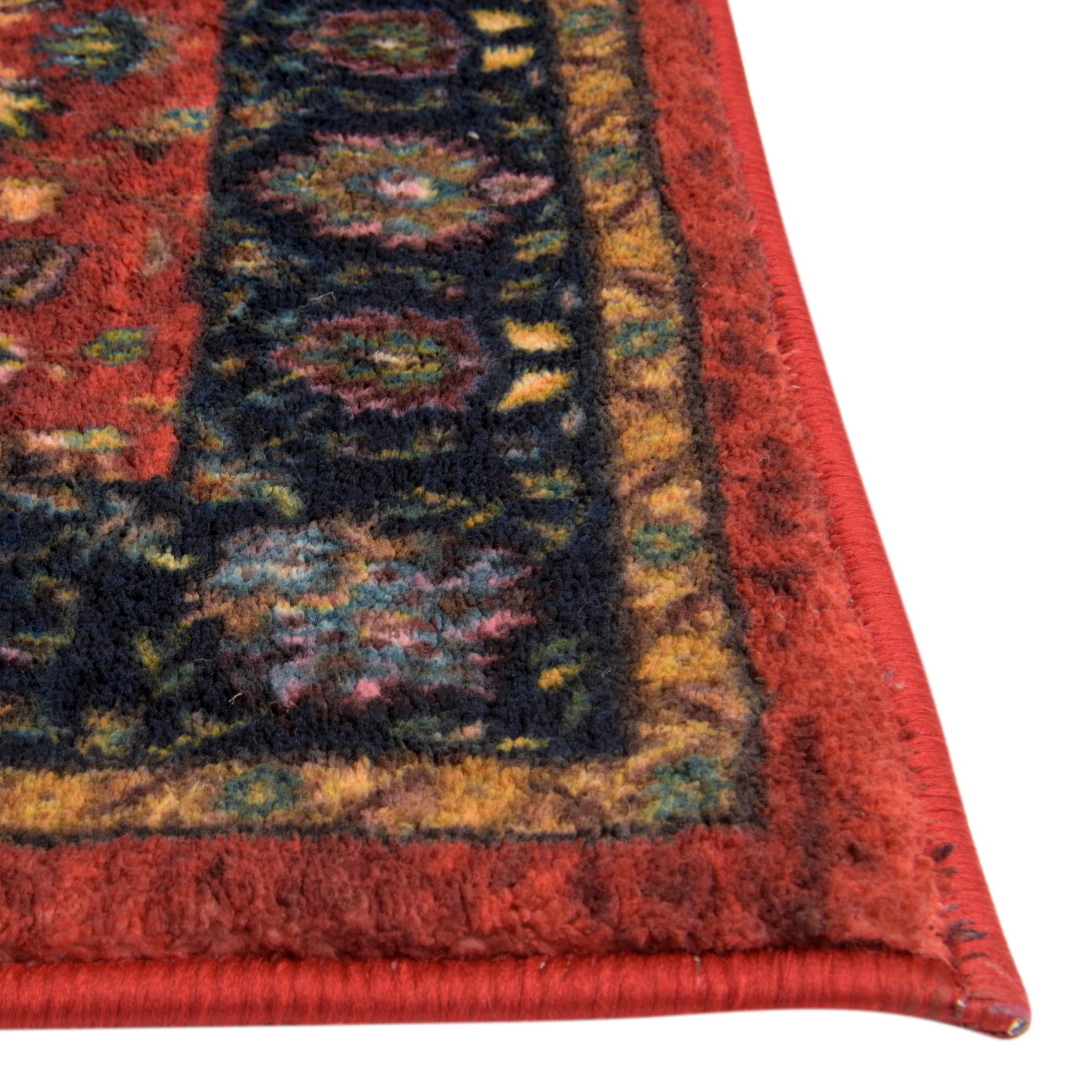 Rugs.com Medina Collection Rug – 8' x 10' Classic Red Medium Rug Perfect For Living Rooms, Large Dining Rooms, Open Floorplans