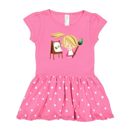 

Inktastic Artist Girl with Easel Gift Toddler Girl Dress