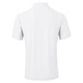 thumbnail image 5 of Rggeeun Men Tee Short Sleeve Solid Color Stand Collar Top Shirt Soft And Breathable For Sports And Daily Wearing In Spring ,White,L, 5 of 5