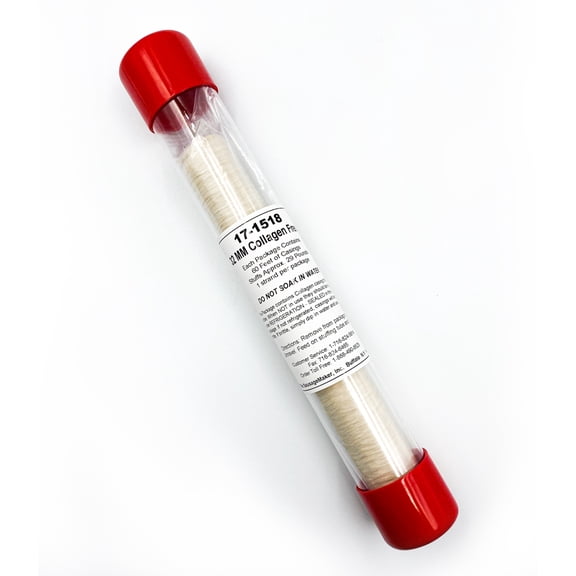 The Sausage Maker - Fresh Collagen Casing - 32 mm (1 1/4 inch) - Single Strand - Inside Protective Resealable Tube