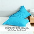thumbnail image 5 of 2 Pack Standard Brushed Microfiber Pillow Shams with 2" Flange, Super Soft and Cozy, Wrinkle, Fade, Stain Resistant Sham, Blue, 20x26 inches, 5 of 8