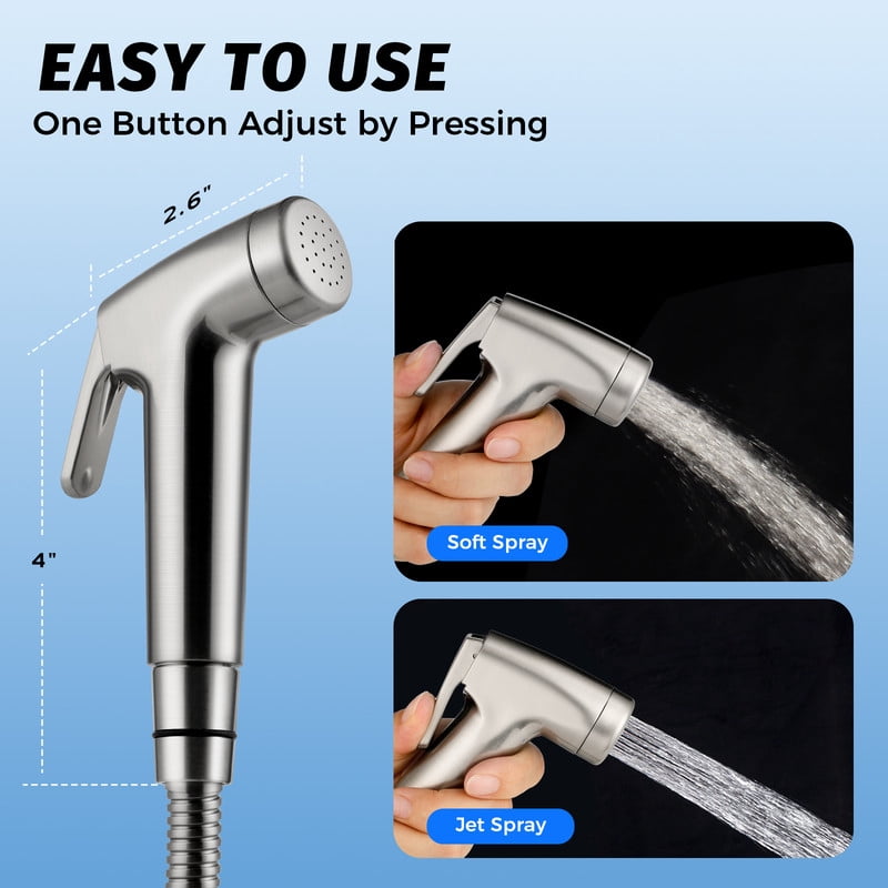 SAMODRA Handheld Bidet Sprayer for Toilet, Adjustable Water Pressure with Bidet Hose for Feminine Wash, Baby Wash & Muslim Shower