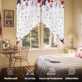 thumbnail image 5 of Swag Curtains Valances for Windows, 4th of July Short Kitchen Window Curtains Over Sink, Patriotic Red Blue Stars Fireworks Cafe Curtains Panel Set Of 2,Rod Pocket, 36 Inches Length White, 5 of 8