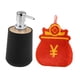 thumbnail image 2 of Dispensador de jabón de manos, botella con bomba de loción con toalla de mano, práctico dispensador de líquido de moda, para encimera, lavandería, Hot bolsa de suerte negra, 2 of 9