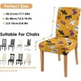 thumbnail image 2 of 4 Pcs Halloween Dining Chair Covers, Cute Ghost Cartoon Pumpkin Skull Gothic Horror Stretch Removable Washable Seat Slipcovers, Spooky Kitchen Dining Room Hotel Decor, 2 of 6