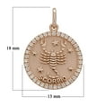 thumbnail image 2 of 14k Rose Gold  Diamond Zodiac Sign Scorpio Pendant - Scorpio,Rose, 2 of 3