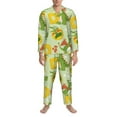 thumbnail image 4 of Kll Cute Dinosaurs Sleepwear Mens Flannel Pajamas,Long Cotton Pj Set, 4 of 9