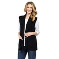 thumbnail image 6 of Turtle Bay New York Women's Long Sleeveless Open Front Soft Shawl Collar Vest, 6 of 7