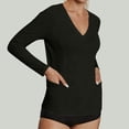 thumbnail image 3 of Pounoo Women's Sun Protection Tops V Neck Long Sleeve Side Ruched UV Protection Shirts Casual Lightweight Tunics Gift, 3 of 6