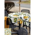 thumbnail image 6 of Square Outdoor Tablecloth with Umbrella Hole Summer Yellow Lemons Outside Table Cloth Waterproof Patio Table Cover Green Leaves Flowers Country Plants Zipper Tablecloths for Picnic Camping 54x54 Inch, 6 of 8