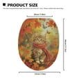 thumbnail image 6 of ZUXONGSY Thanksgiving Cat Toilet Lid Dust Cover Easy to Install Toilet Lid Cover Full Coverage Design Maple Leaf Soft Thicker Flannel Bathroom Toilet Seat Cover Decoration for Bathroom, 6 of 6