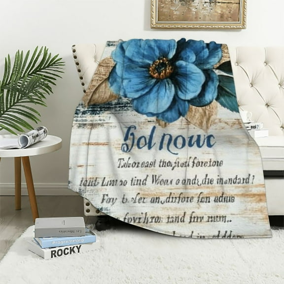 BCIIG Christian Blanket Super Soft Warm Bible Verse Throw Blanket Cozy Fluffy Scriptures Trust in Lord Lightweight Flannel Gifts Blankets for Kids Adults 40x50in