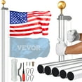 thumbnail image 1 of VEVOR Mât de Drapeau Détachable de 20 Pi, Ensemble, Mât de Drapeau en Aluminium Robuste, Argent, 1 of 9