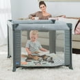 Chicco Tot Quad Portable Square Baby Playpen Honey Bear (Grey