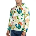 thumbnail image 3 of Xecao Floral Vintage Pattern Men's Adult Pullover Hoodie,Hooded Sweatshirt-Large, 3 of 7