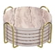 thumbnail image 1 of Bebida Portavasos con Soporte, 6uds 4 - Corcho Base Posavasos para Bebidas, Arenisca Estilo para Tipos de Tazas, Hogar Decoración, Madera Mesa (Marrón), 1 of 6