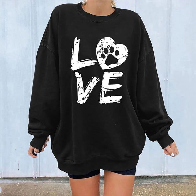 Pntutb - Sudadera de forro polar de manga larga con cuello redondo y estampado de calavera para mujer Pntutb Pntutb-5832