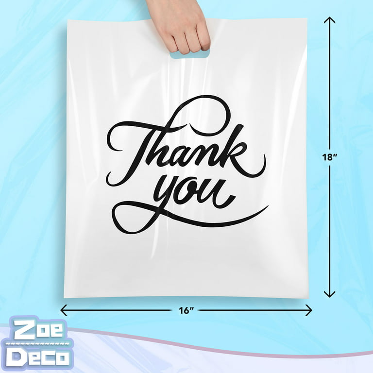 Camtoms Plastic Shopping Bags for Small Business | 16x18 Extra Large  Merchandise Bags | Boutique Bags | Big Retail Bags with Handles | Bolsas de