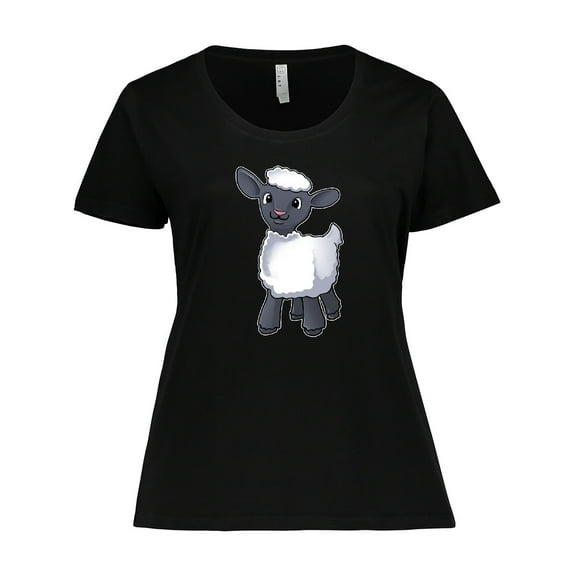 Inktastic Cute Little Lamb Women's Plus Size T-Shirt