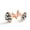 Color 2, variant on Men's Classic Stainless Steel, Palm Leaves Pineapples Pattern Cufflinks Business Wedding Shirts, Rose Gold