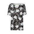 thumbnail image 4 of VERUGU Shirts for Women Fashion Printed Short Sleeve Blouse Round Neck Casual Tops Black S, 4 of 4