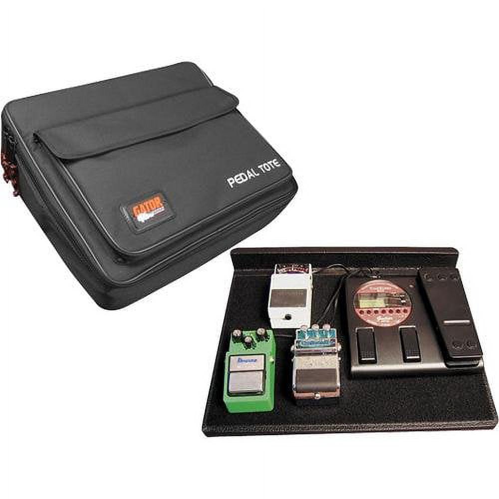 Gator Plywood Pedal Board with Black Nylon Carry Bag and External Pocket. 18" x 12", GPT-Black
