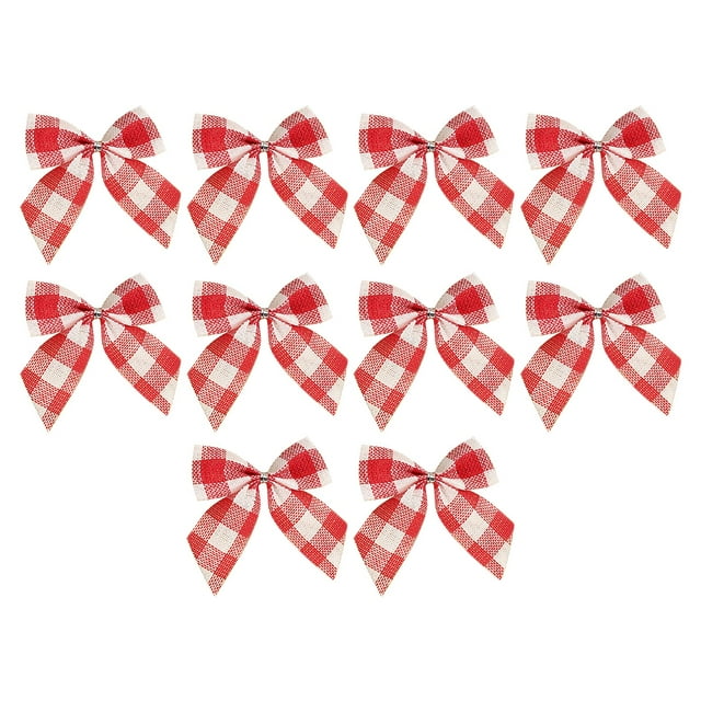 10PCS Christmas Bows Various Styles Bows Fabric Christmas Tree Garland Accessories Decoration Party Party Decorations