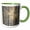 Green/White, variant on 3drose, Usa, Oregon. Lookout State Park. Fog and Sun in Sitka Spruce Forest 1, 11oz Mug