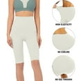 thumbnail image 4 of Hukapapa Pantalones cortos de ciclismo de cintura alta para mujer Pantalones cortos de entrenamiento para correr Peach hip Fitness Pantalones cortos de yoga de cintura alta, blanco,, 4 of 6
