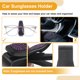 thumbnail image 5 of Clip para gafas de sol de coche Unique Bargains, soporte universal para gafas de sol en el parasol, ABS púrpura 2.68"x0.98" 1 Pc, 5 of 7