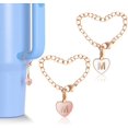 thumbnail image 1 of GHSDFBB Accessoires de Charme pour Tasse Stanley, 2 Pcs Nom ID Lettre Poignée Charme pour Stanley/Simple Gobelet Moderne, Forme de Cœur Initiales Identification Charmes, 1 of 7