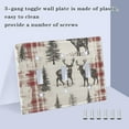 thumbnail image 3 of Yayeee Toggle Light Switch Wall Plate 2-Gang 4.56"x4.48" Decorative Outlet Cover, Beige Deer, 3 of 7
