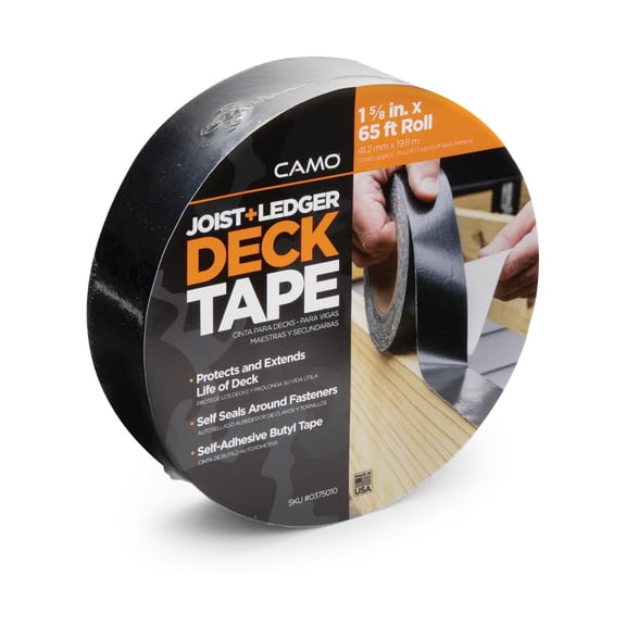 Camo Deck Joist Tape, 1-5/8" x 65', Butyl Flashing Tape 0375010