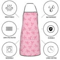 thumbnail image 6 of Pofeuu Pink Bows Print Aprons with Pockets, Cute Aprons for Kitchen, Cooking, Server, Barber, Chef Apron, 6 of 7